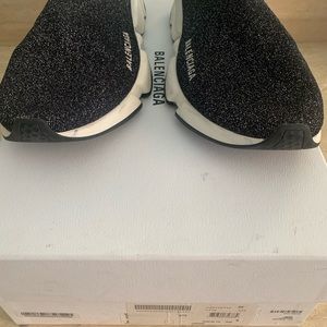 Balenciaga metallic speed trainer